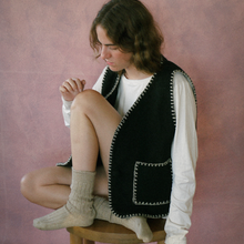 Load image into Gallery viewer, Black Cotton Vest